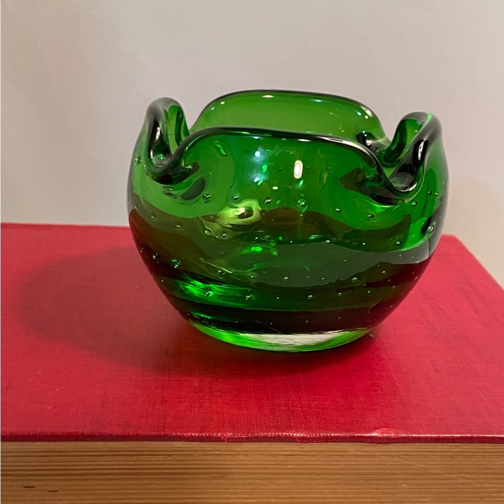 Stunning Small Bullicante Blown Glass Small‎ Bowl or Ashtray